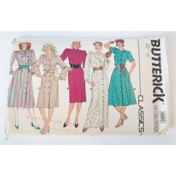 Butterick 6005 Sewing Pattern Misses'  Dress Uncut Size 10 - Picture 1 of 3